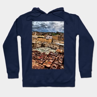 Morocco. Fes. Fes el Bali. Tanneries. Hoodie